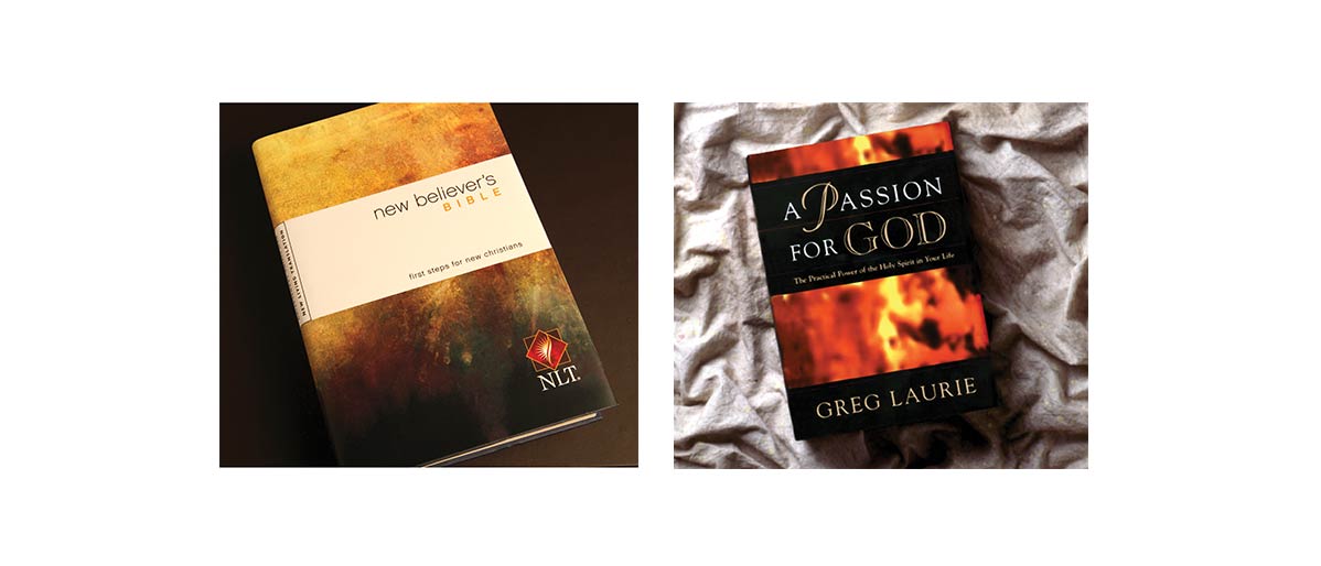 NLT Bible and A Passion for God by Greg Laurie Book Design